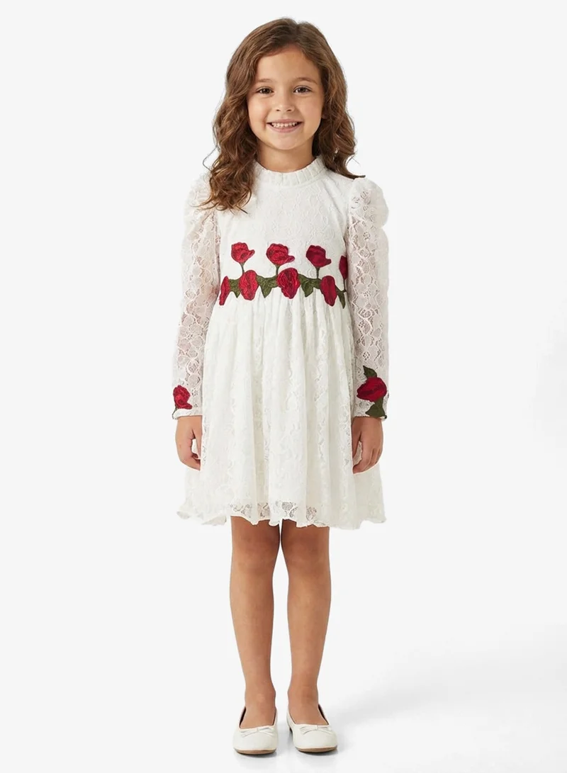 Little Golden Apple Little Lace Rose Dress